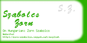 szabolcs zorn business card